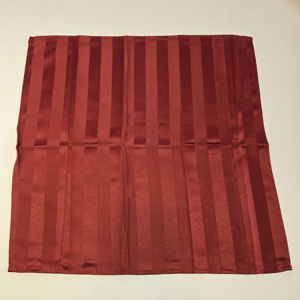 3‎ Red On Red Striped Cloth Napkins